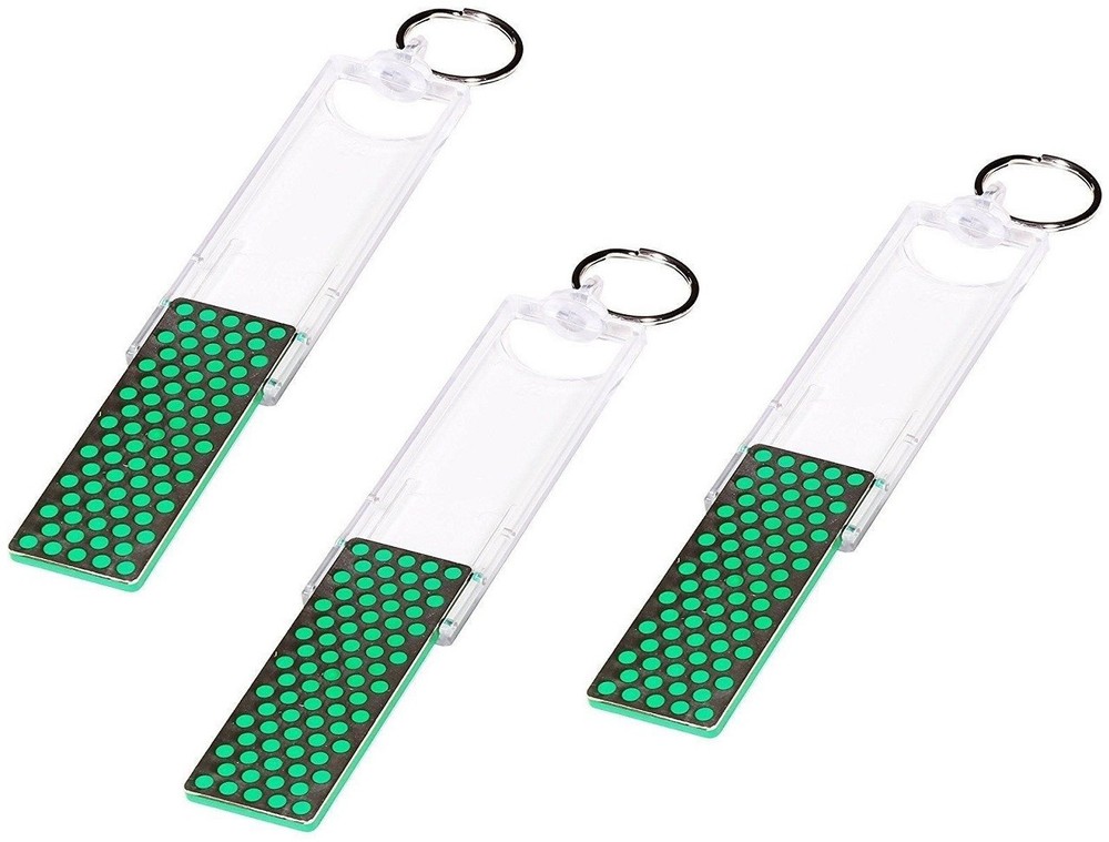 3 PACK DMT Mini-Sharp Keychain Sized Diamond Knife Sharpener Extra Fine Grit 5 ⅝