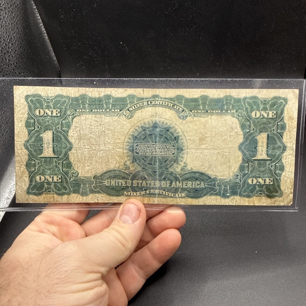 1899 $1 Black Eagle Silver Certificate Large Size, Circulated Fine