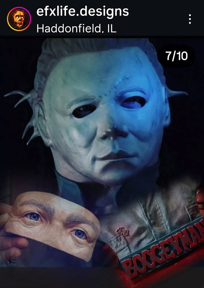 Halloween II, 1981 Michael Myers Warlock  H2 MASK INSERT, Clean Version (Custom)