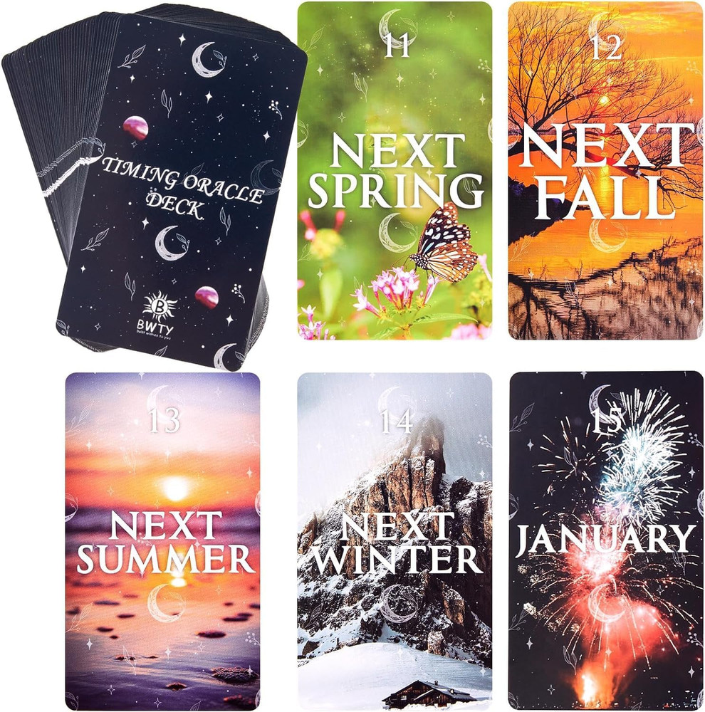 60Pc Time Oracle Cards for Beginners with Meanings