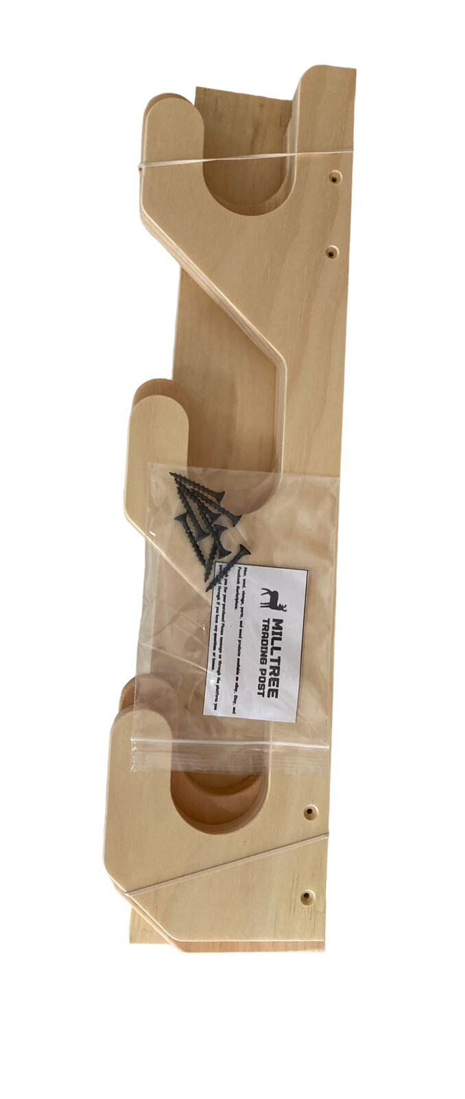 Amish MADE PINE Wood UnFinished 3 Gun Rack Rifle Shotgun Horizontal Wall Mount