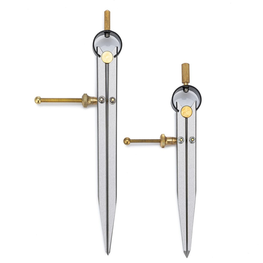 2 PCS Adjustable Lockable Spring Wing Divider Calipers, 6 Inch and 8 Inch Ste...