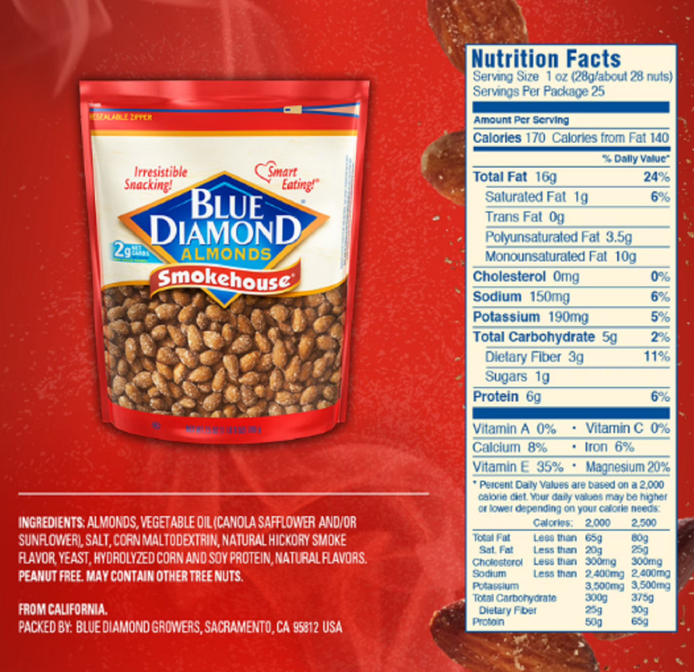 Blue Diamond 25 oz Almonds Smokehouse