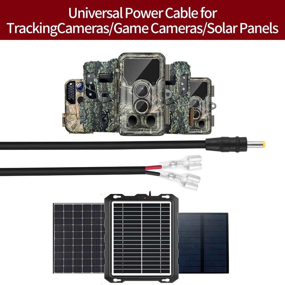 Trail Camera Power Cord,5.5x2.1mm DC Plug External Cable Compatible...