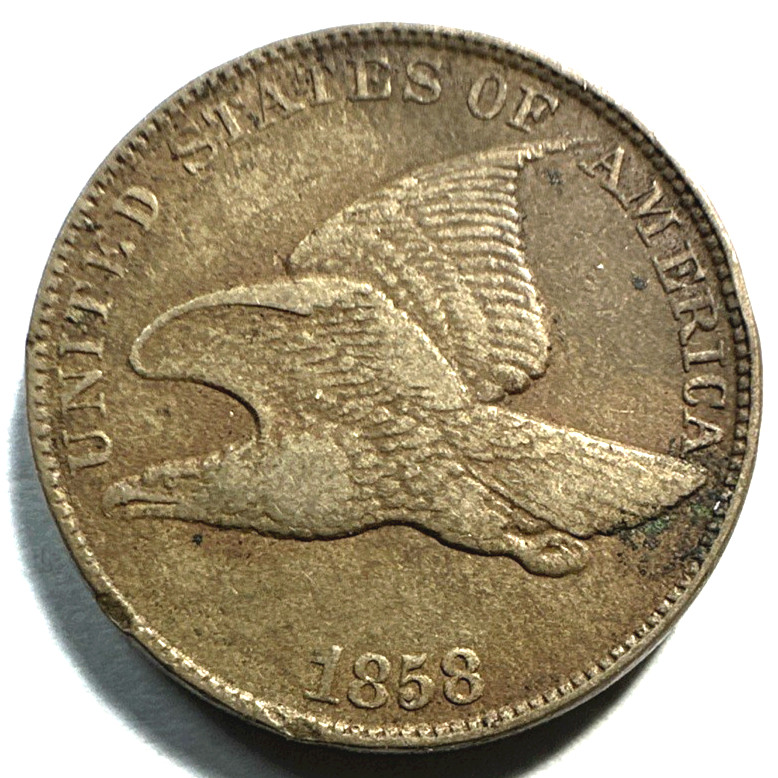1858 large letters Flying Eagle Cent CHVF 109
