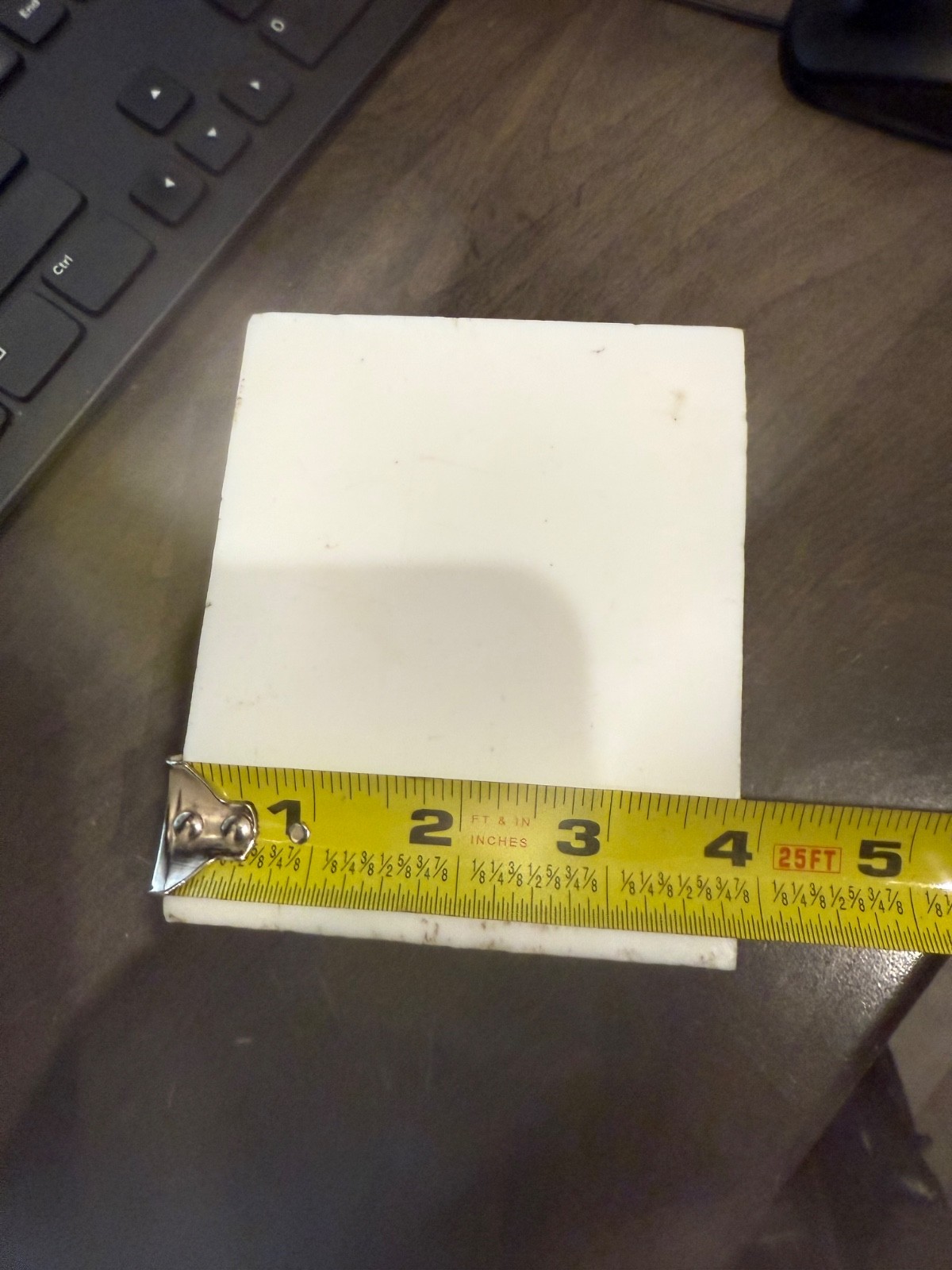 Teflon Solid Block PTFE Natural Virgin 3 pounds