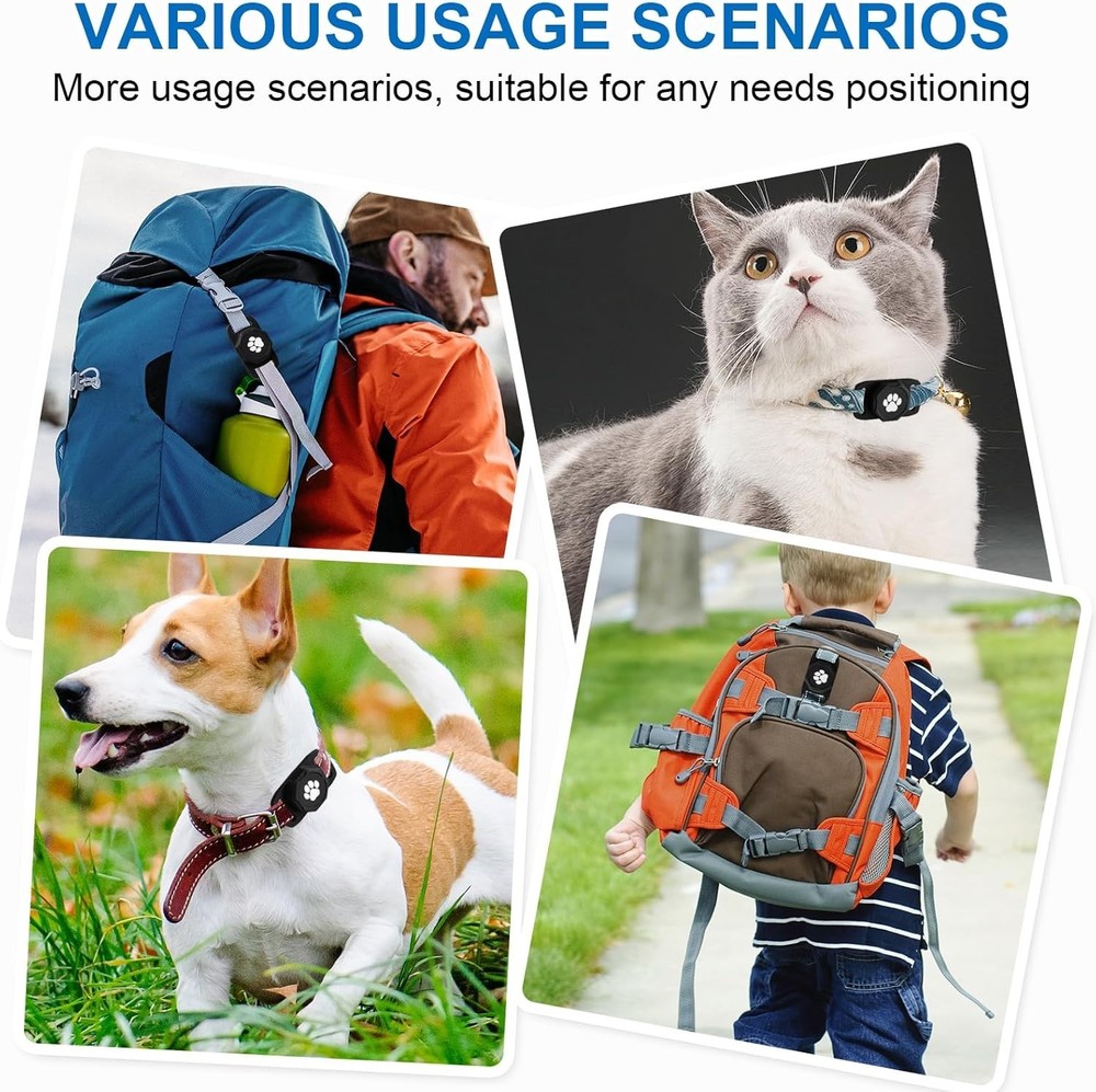 Smart Pet Tracker Device - Sleek Waterproof Design, No Subscription Fee, Android