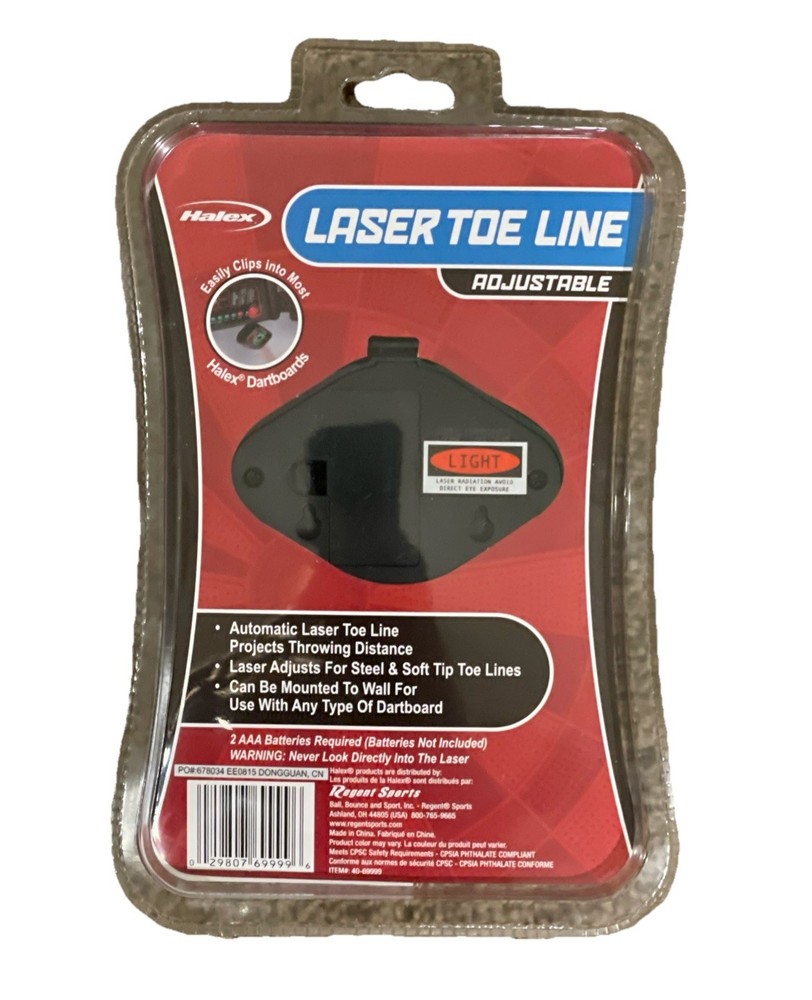 Adjustable Laser Toe Line For Use With Any DartBoard - Projects Throwing Dist.