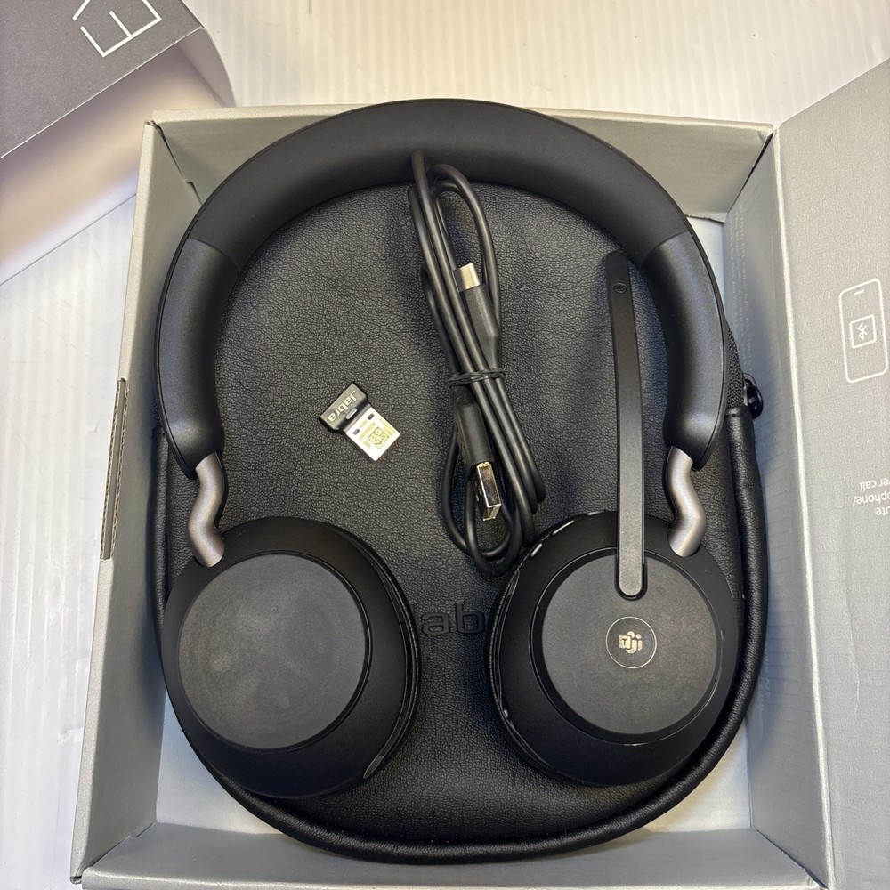 Jabra GN Evolve 2 65 Bluetooth Wireless/USB-A On Ear Headset New Open Box