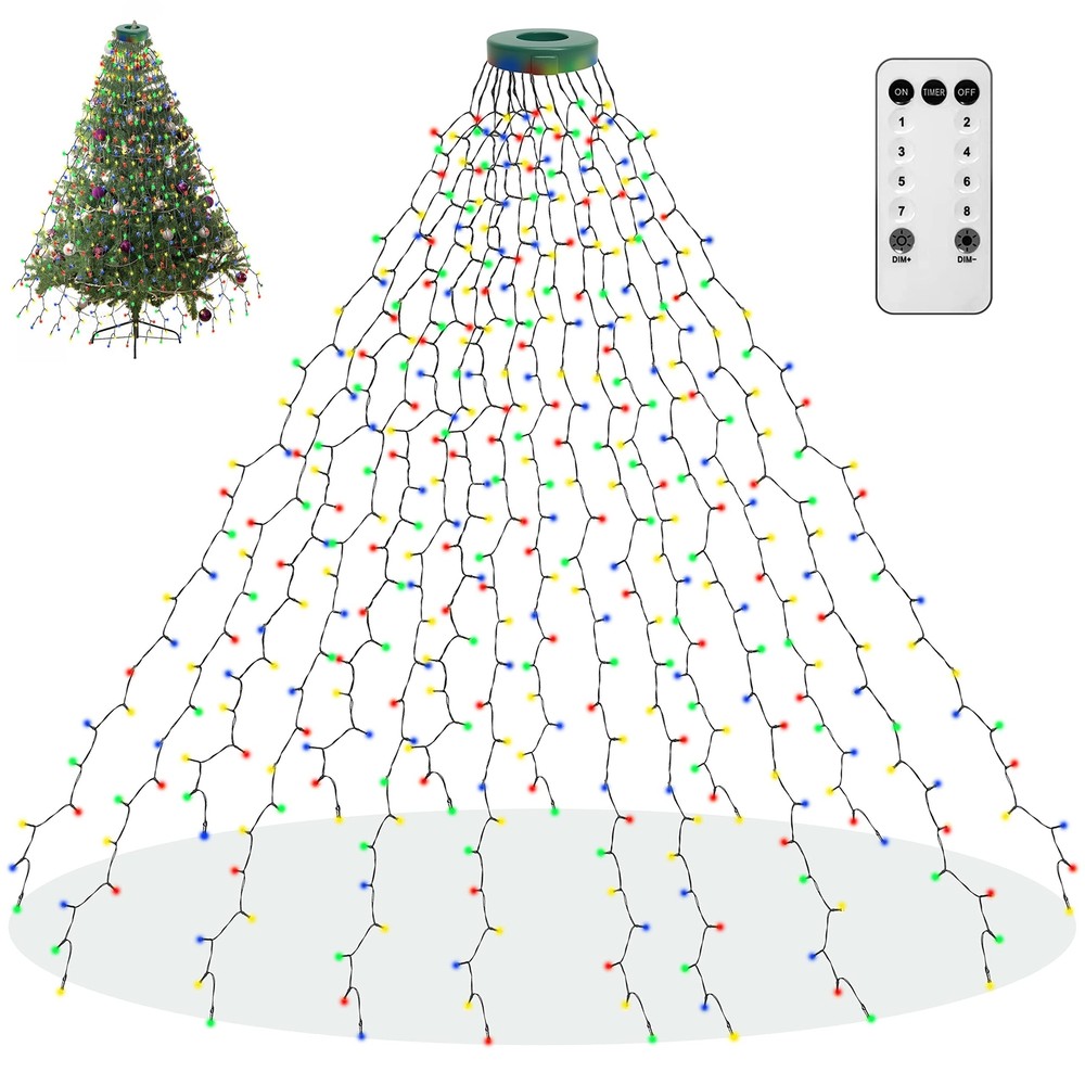 aneeway 400 LED Christmas Tree Lights, Christmas Lights with 8 Light Modes & ...