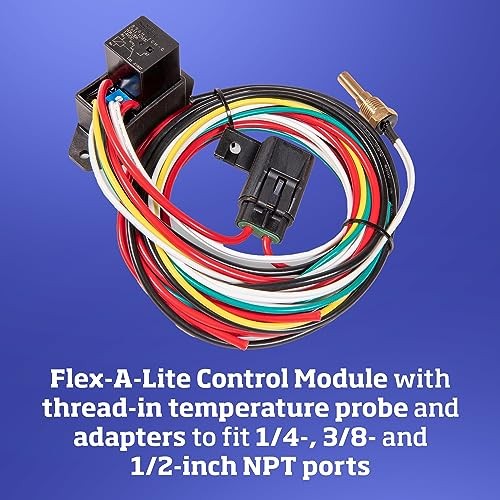 Compact Adjustable Electric Fan Controller and Relay Kit with Thread-in