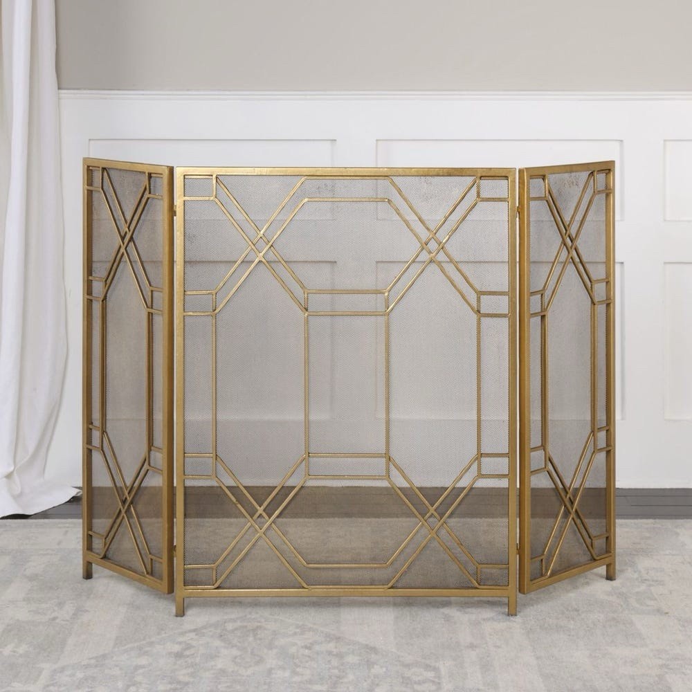 Uttermost Rosen Gold Fireplace Screen - 18707