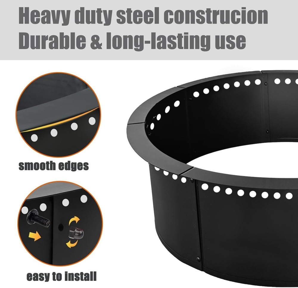 High-Quality 35-Inch Smokeless Fire Pit Insert - Ideal for Camping and Backyard