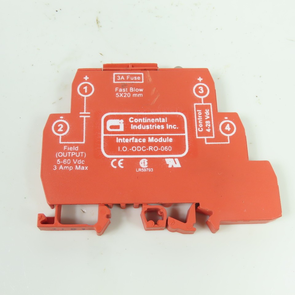 Continental Industries I.O.-ODC-RO-060 Solid State Relay Module 5-60VDC