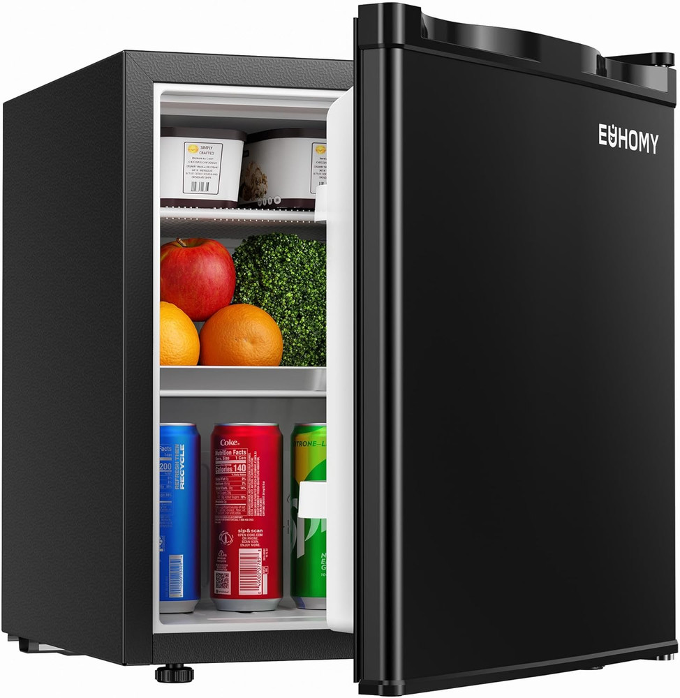 . Cu.Ft Mini Fridge, Reversible Single Door Compact Refrigerator, Adjustable The