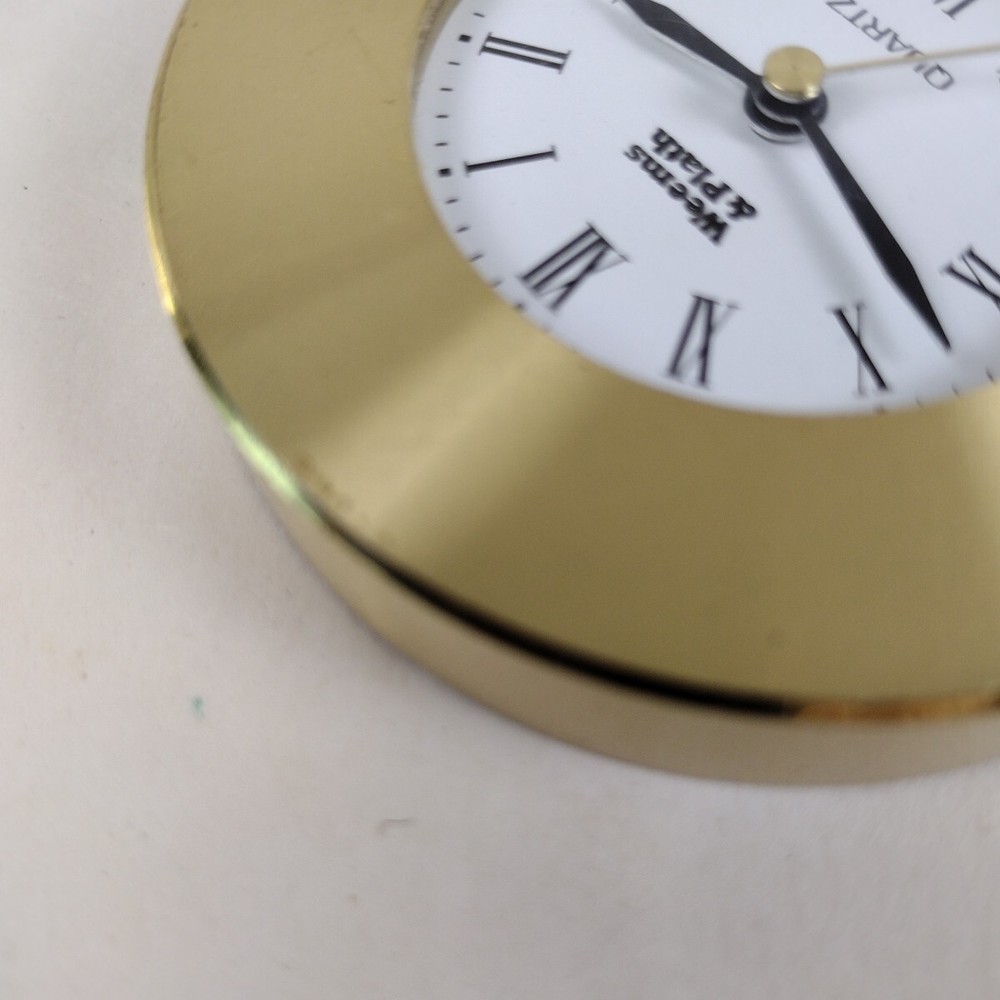 Weems & Plath Brass Chart Weight Clock 3 inch diameter
