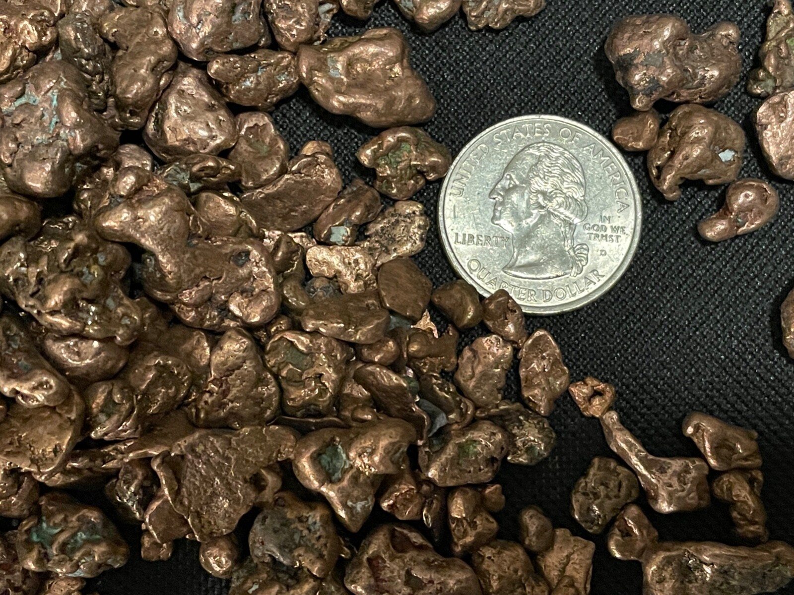 1 Pound of 1/4" to 3/8" Tumbled Copper Nuggets Natural Michigan Native Cu Ore
