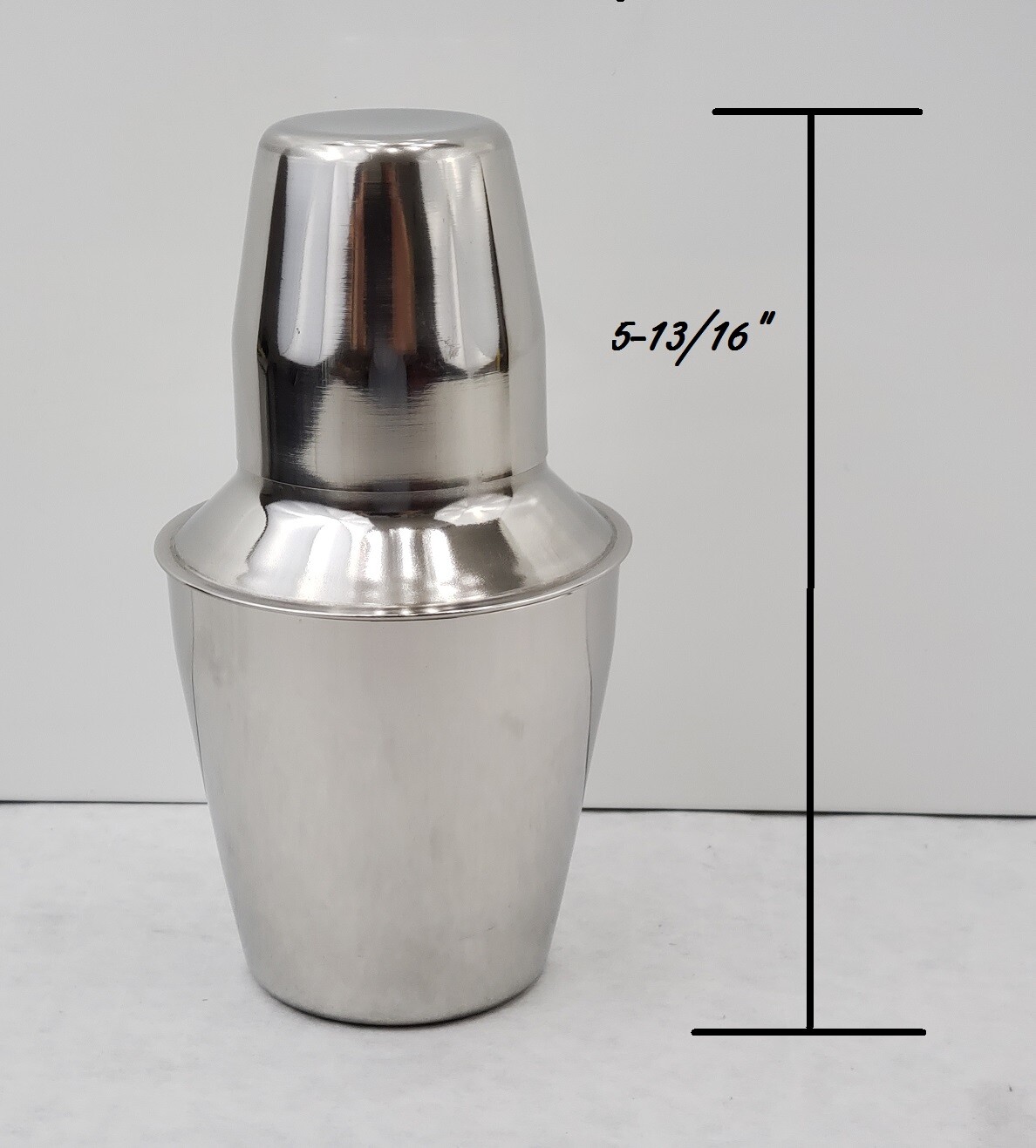 4 Piece Cheater Tin BAR COCKTAIL SHAKER & JIGGER Stainless Steel Mini Mixing Set