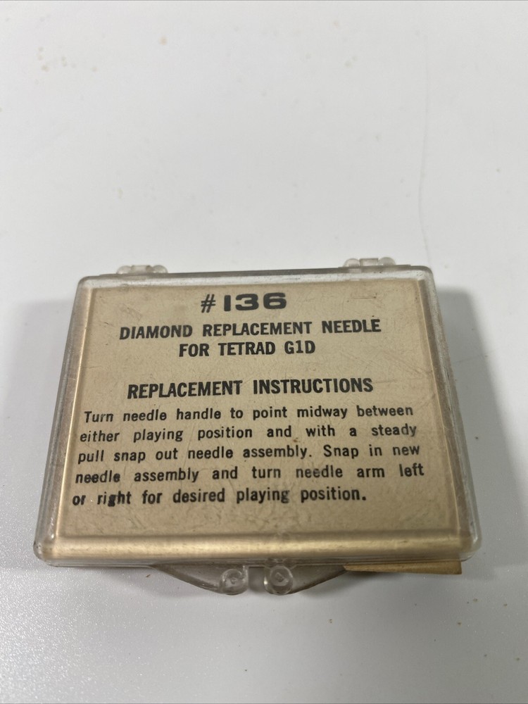 Transcriber No. 136 Replacement Diamond Needle Tetrad G1D
