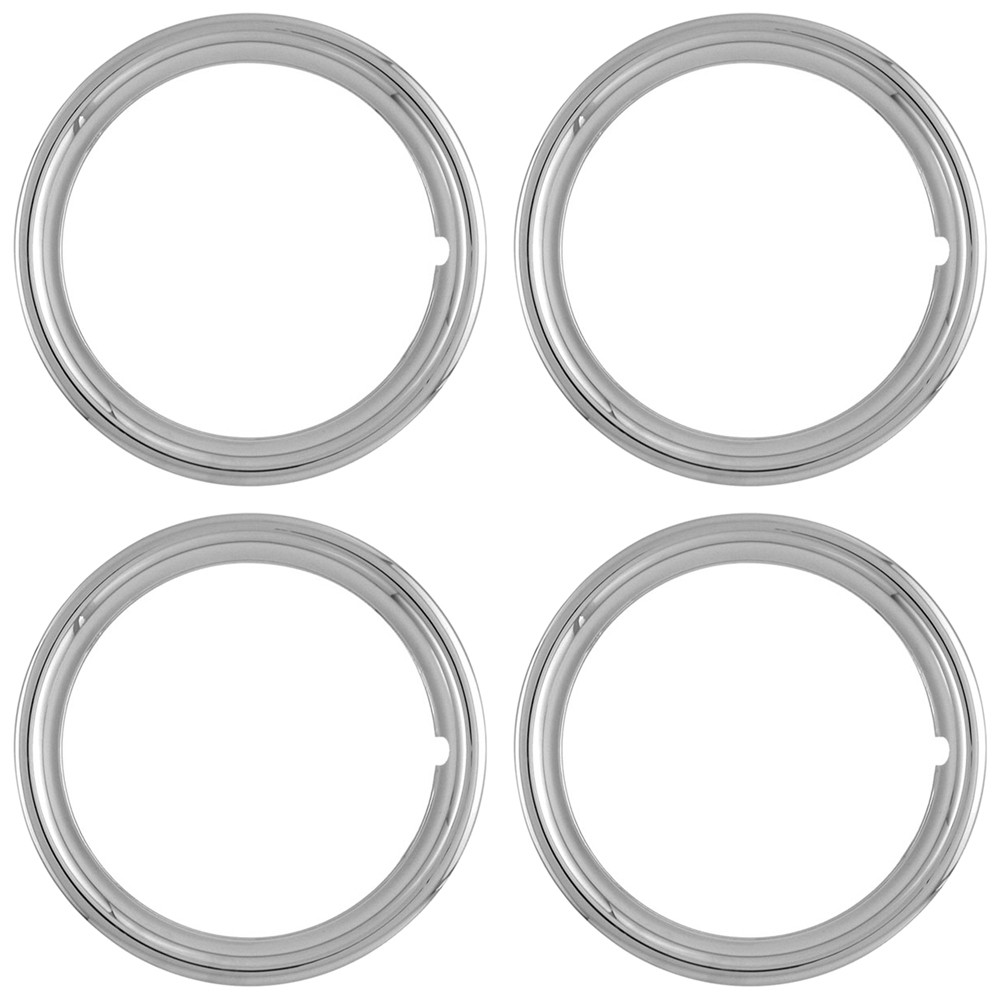 4 NEW 14" CHROME Steel Wheel Trim Rings Beauty Rims Glamour Ring Rim Edge Bands
