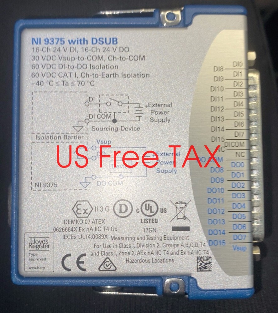 National Instruments NI 9375 cDAQ Digital Input / Output Module, 32ch DIO, D-Sub