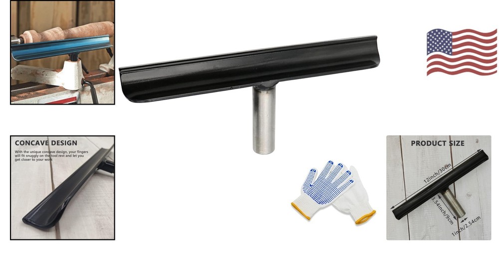 Durable 1-Inch Post Lathe Tool Rest - Concave Design for Enhanced Control