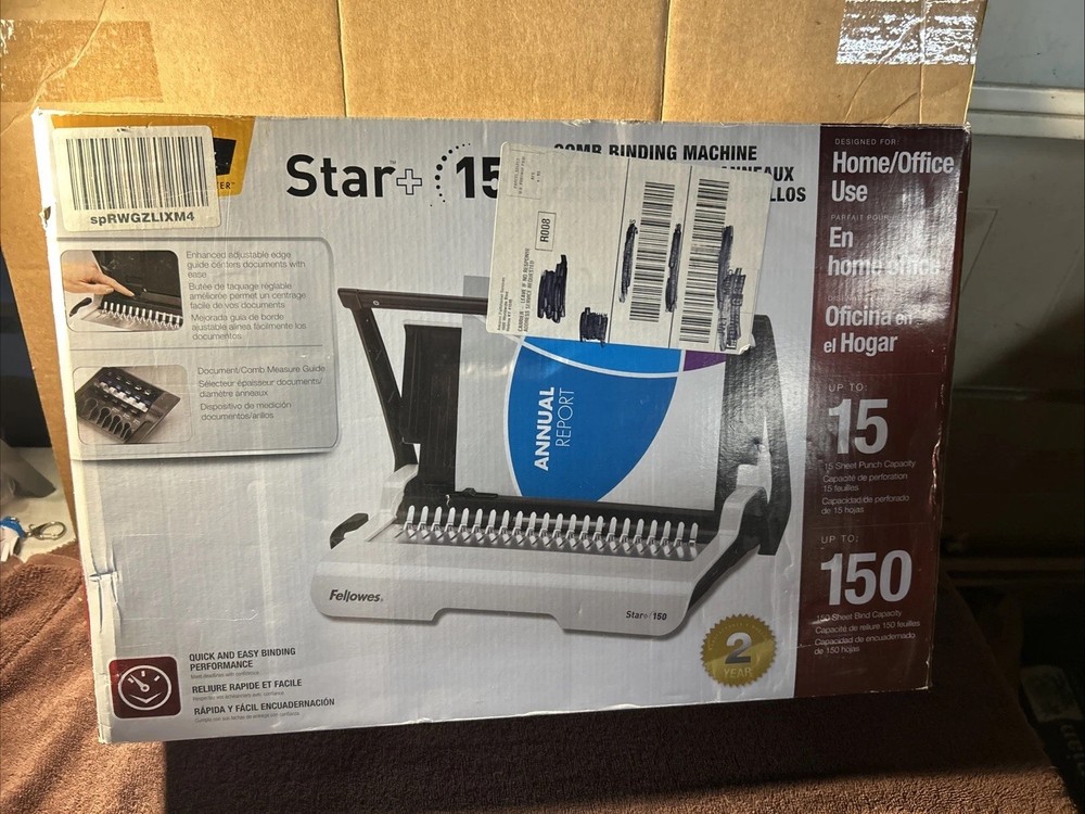 Fellowes 50065 Star +150 Manual Comb Binding Machine