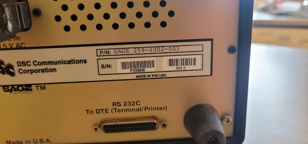 Sage Instruments 930A Communications Test Set *untested*