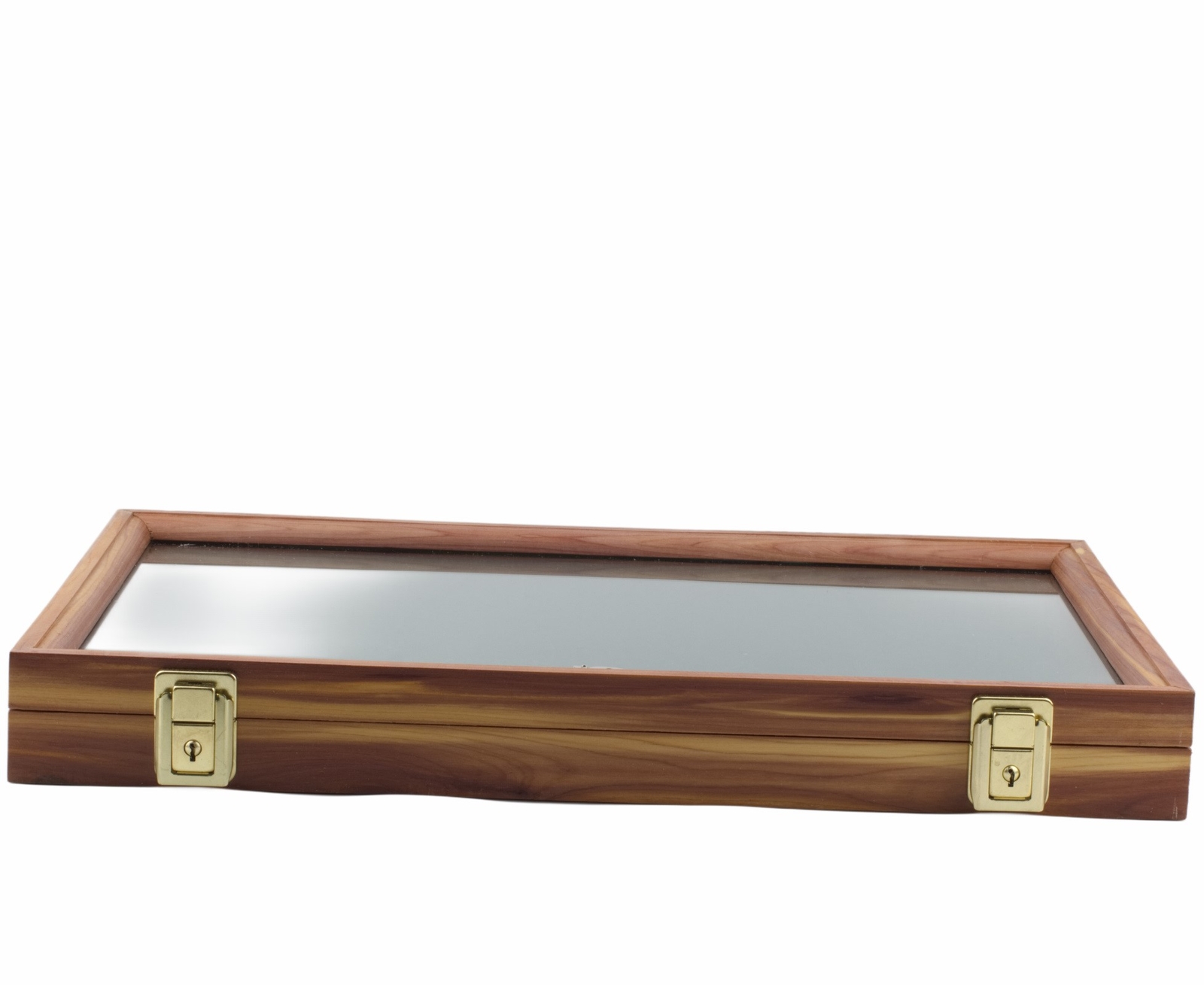 Cedar Wood Storage Countertop Display Case for Knives Coins Arrowheads