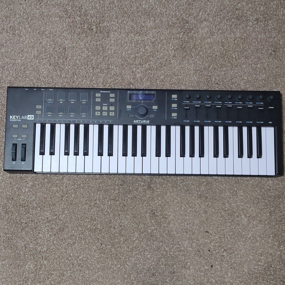 Arturia KeyLab Essential 49 MIDI Keyboard Controller, 49 Synth Keys, USB/MIDI O…