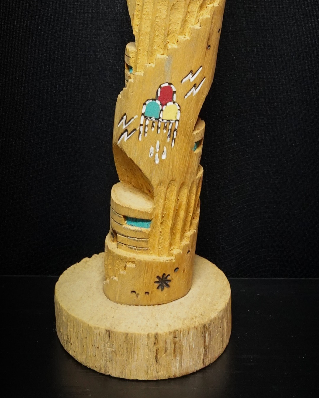 Signed Abeita Hopi Longhair Kachina 10" Mesa Style Katsina Carving