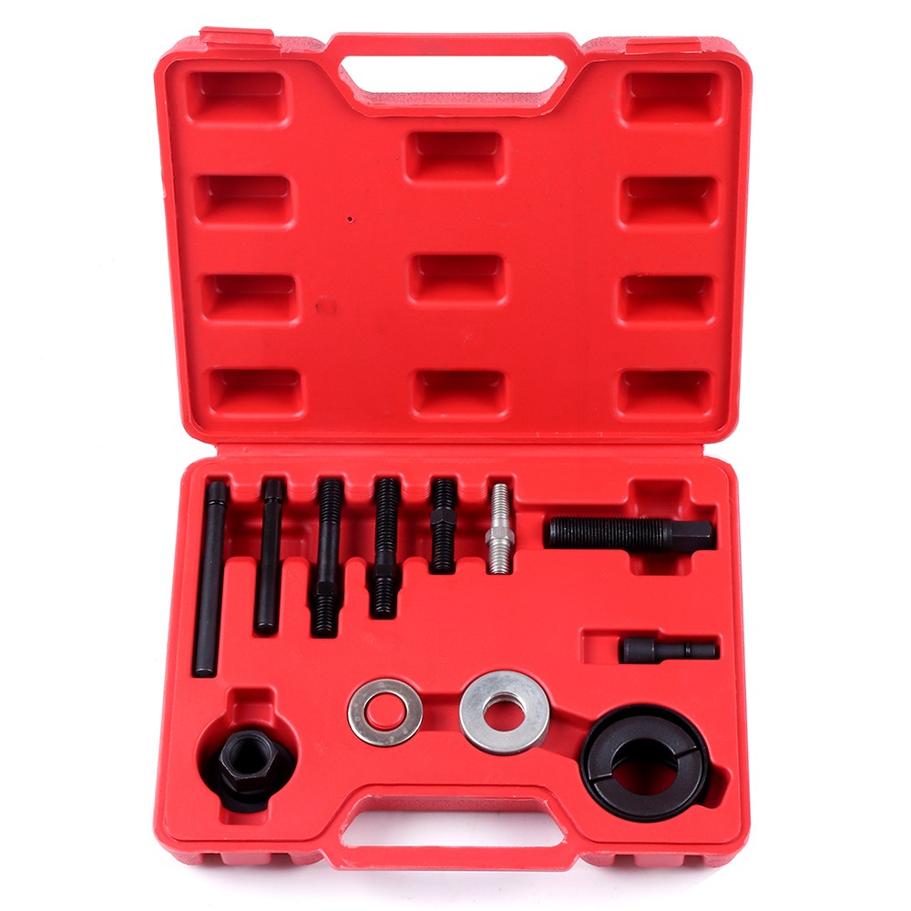 13PC Alternator Pulley Removal Tool for GM Ford Engine Power Steering Puller Kit