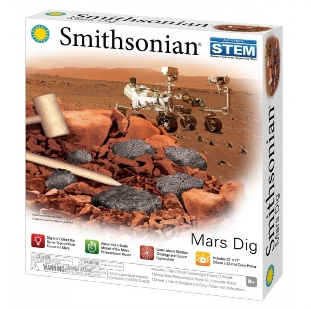 NSI Smithsonian Mars Dig Science Kit (STEM Target: Astronomy) Ages 8+ [G1]