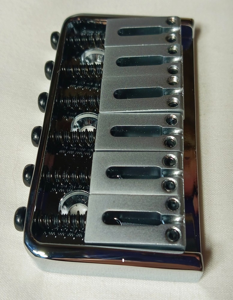 Charvel 6 String CHROME HIPSHOT Hardtail Bridge black intonation screws FERRULES