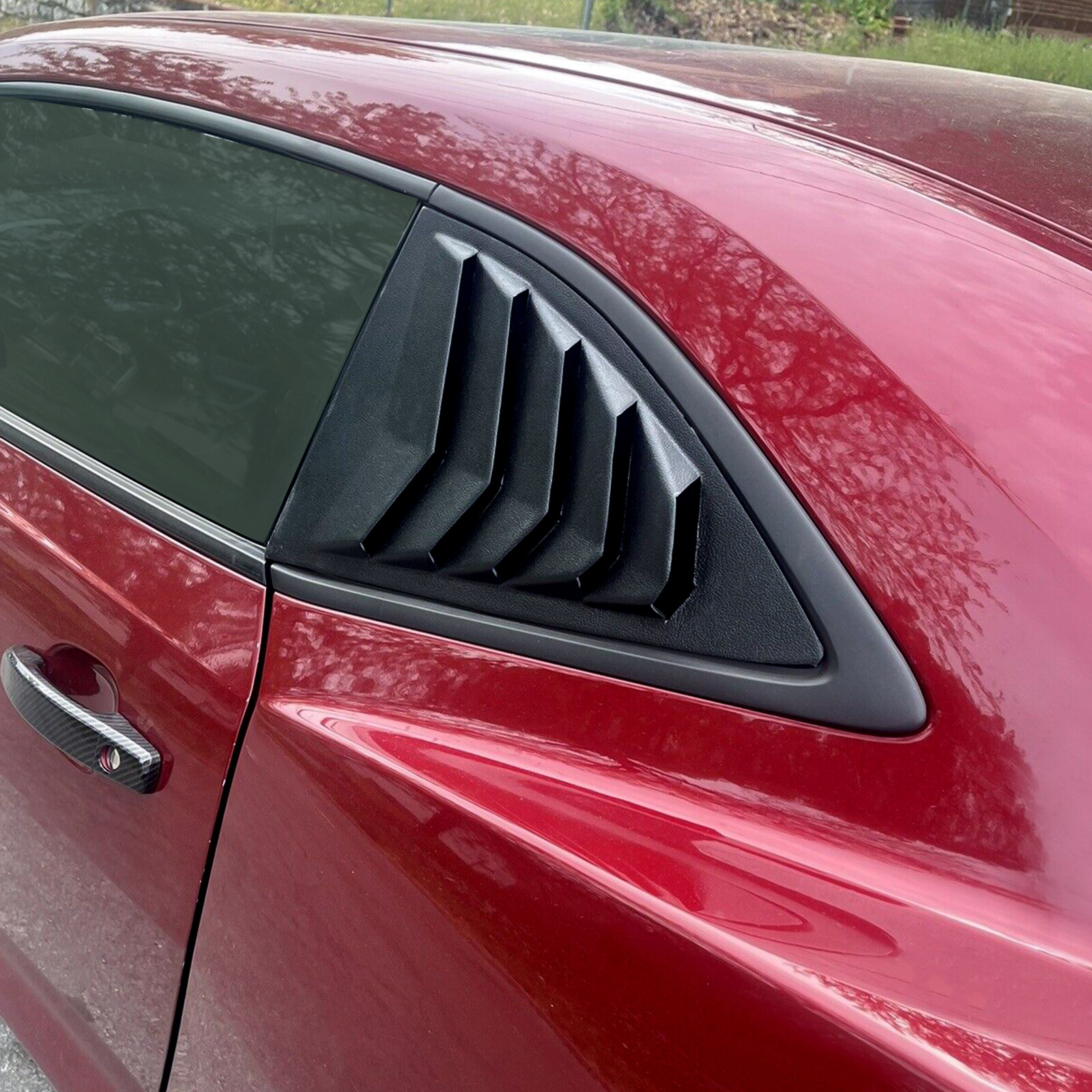 Rear & Side Window louvers Sun Shade Cover for Chevy Camaro 10-15 GT Lambo Style