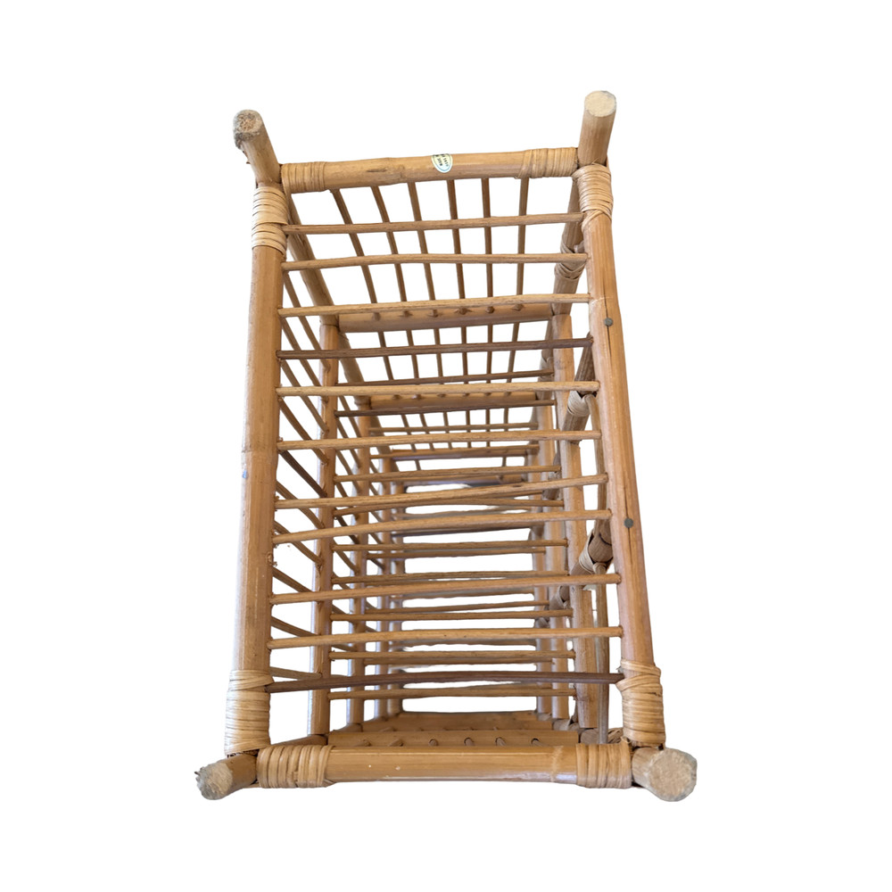 Vintage Bamboo 9 Bottle Wine Rack