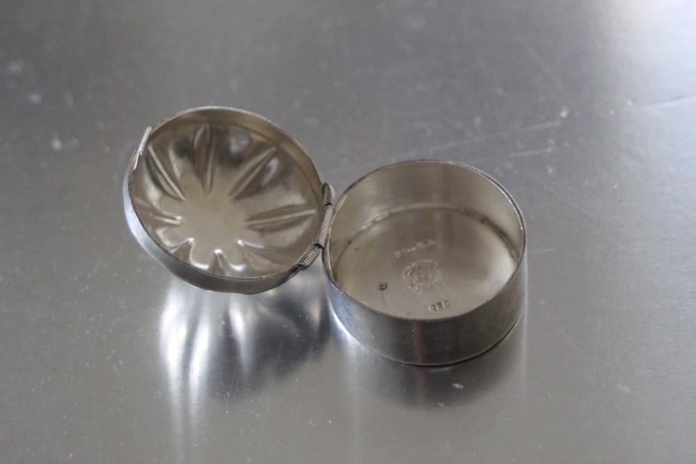 Extremely rare Taxco SIGNED PHP 1950s snuff pill box