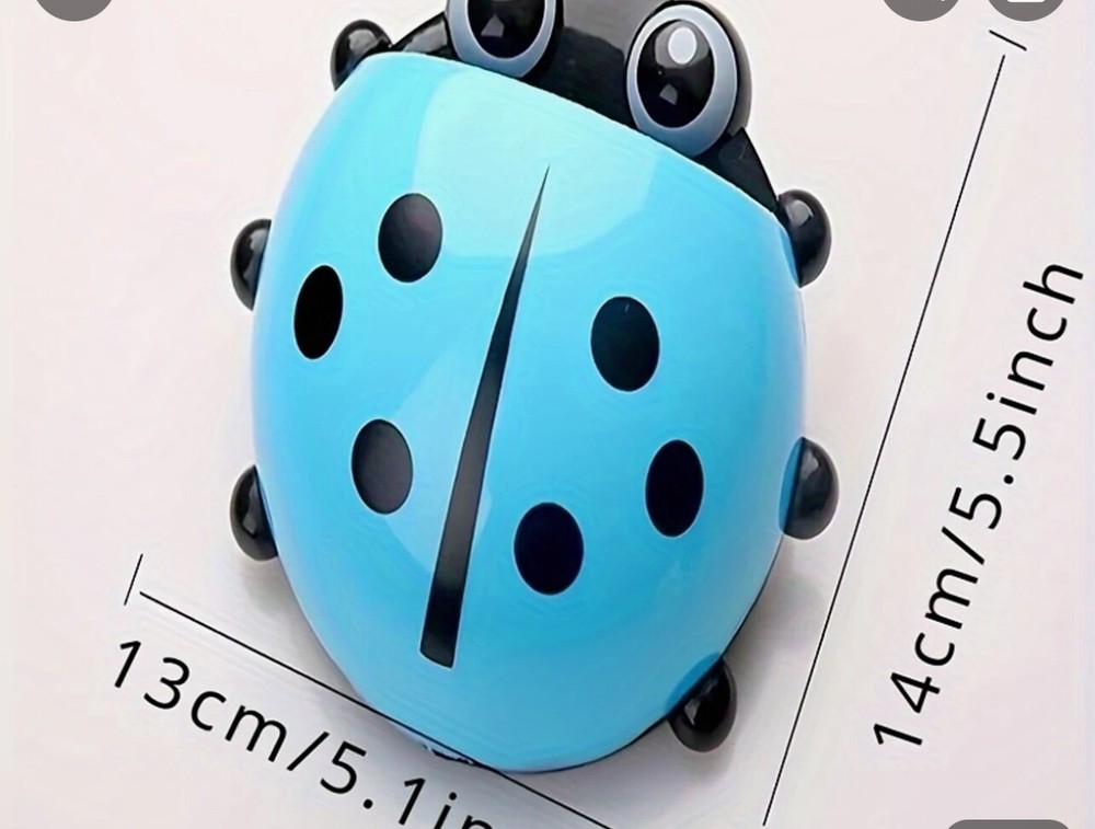 bathroom toothbrush holder Ladybug Holder - Wall Mounted Plastic Toot