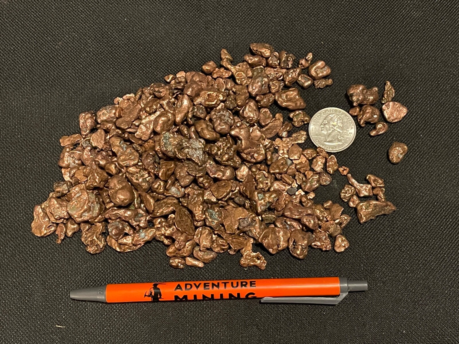 1 Pound of 1/4" to 3/8"  Tumbled Copper Nuggets Natural Michigan Native Cu Ore