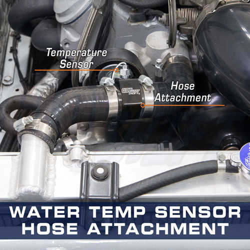 GlowShift 32mm (1-1/4") Water Temperature Gauge Sender Sensor Attachment