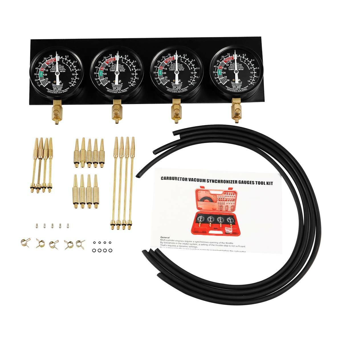 New Fuel Vacuum Carburetor Synchronizer Sync Gauge For Yamaha Honda Motorcycle