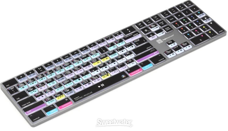 LogicKeyboard TITAN Wireless Backlit Keyboard for DaVinci Resolve - Mac