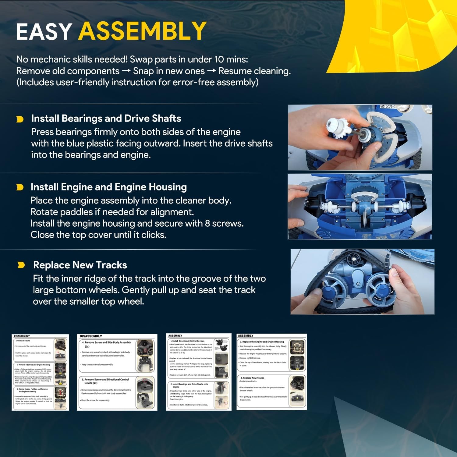 Replacement Parts Kit For Zodiac Baracuda MX8 MX6 Elite Pool Cleaner Tune Up Kit