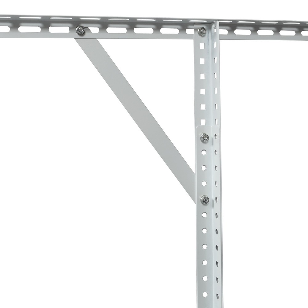 2x8FT Heavy Duty Overhead Garage Rack, 450lbs Capacity, White