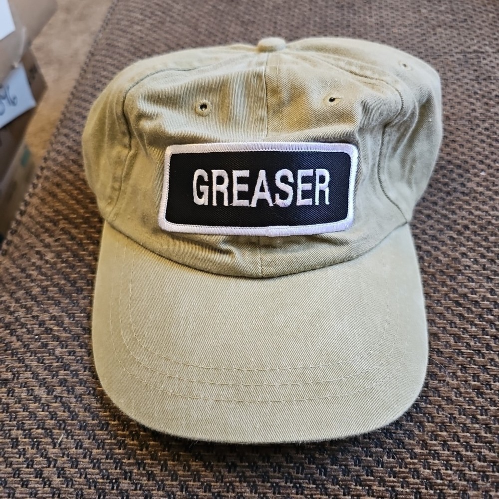 New GREASER Hat Cap Khakis Embroidered NoveltyHat Adjustable Toppers