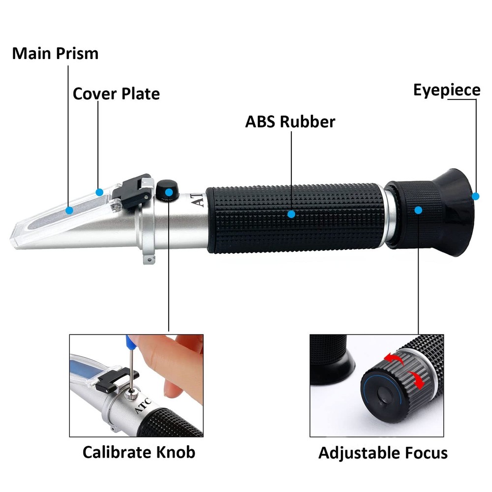 Hallocool Salinity Refractometer for Aquarium Saltwater Seawater Marine Fishkeep