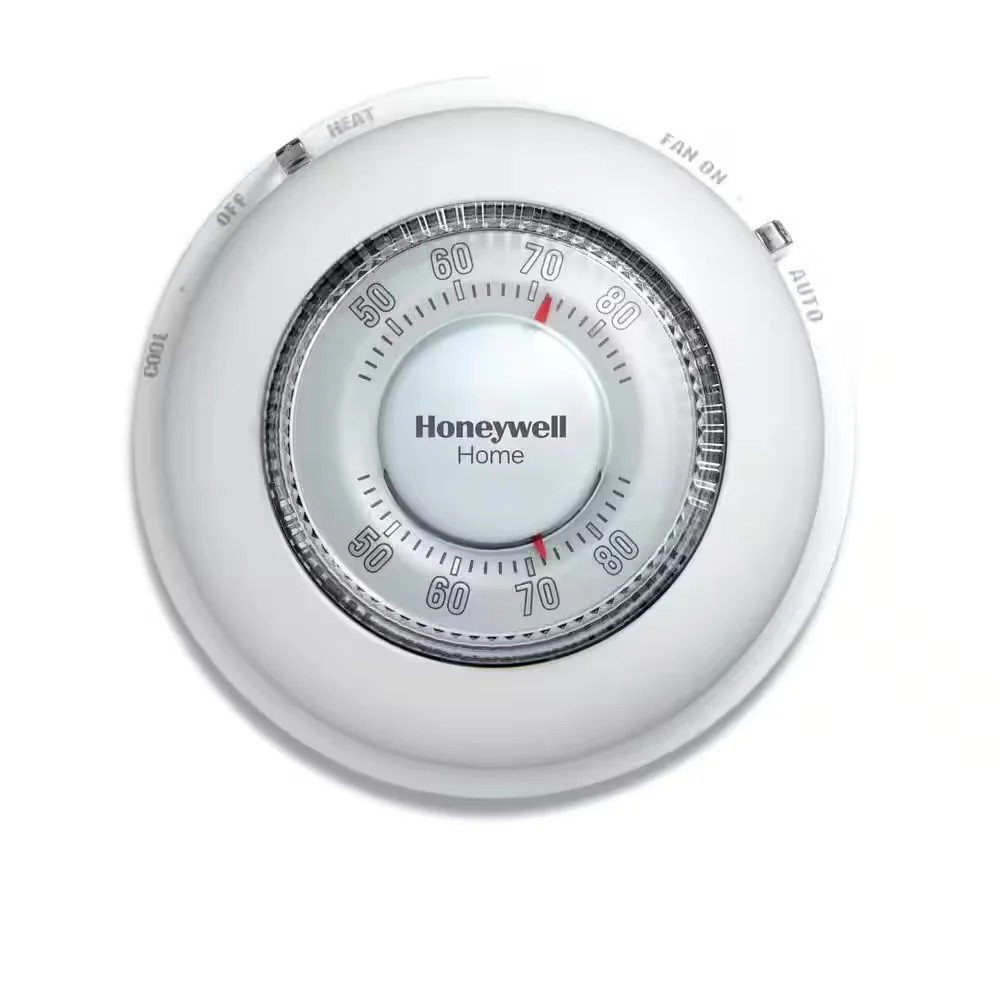 Round Non-Programmable Thermostat 1H/1C Single Stage Heat Cool Control