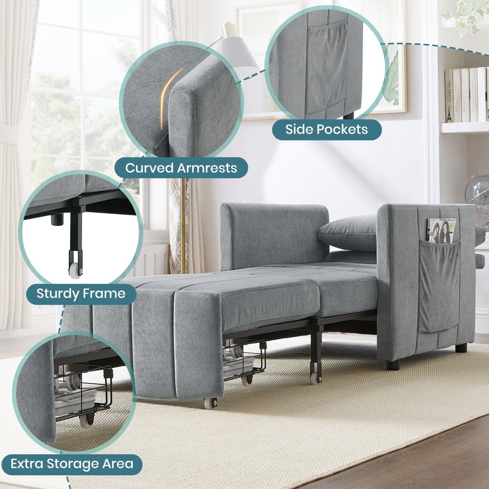 Convertible Sleeper Sofa Bed Single Sofa Bed Folding Sofa Bed with Pull Out Bed