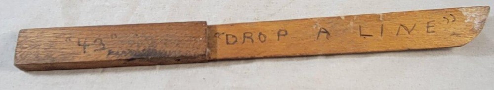 Vintage WWII Camp Greble Trench Art Letter Opener Drop A Line