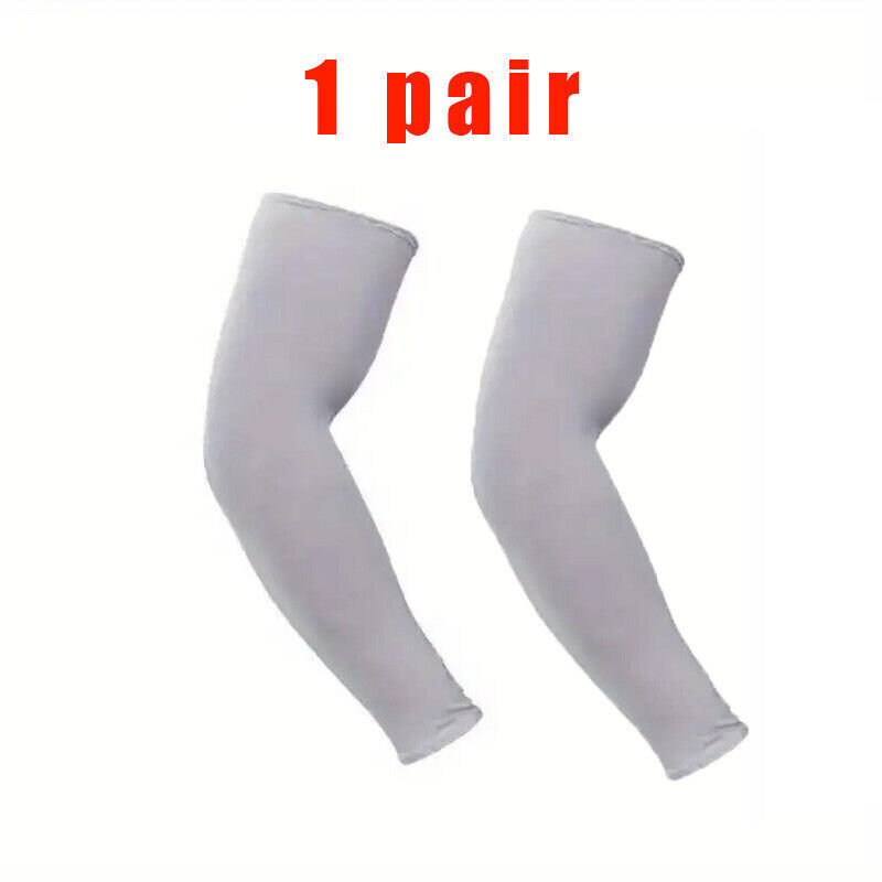 5 Pairs Cooling Arm Sleeves Cover UV Sun Protection Sports Outdoor For Men Women